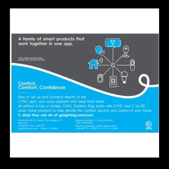 3 GE Cync Outdoor Smart Plug – Wi-Fi | Dual Outlet | Alexa & Google Compatible - Picture 4 of 5